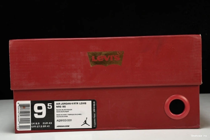 NRG Levis  Jordan Black 4 Levis Air AO2571-001 Denim Retro - 0503